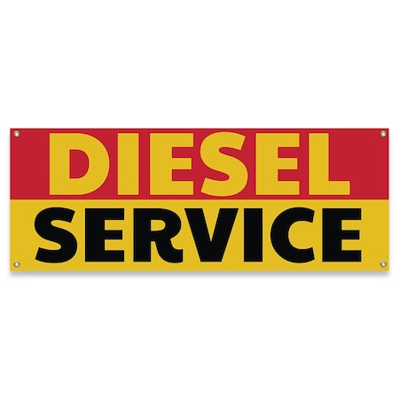Signmission Diesel Service Banner Concession Stand Food Truck Single Sided B-30044